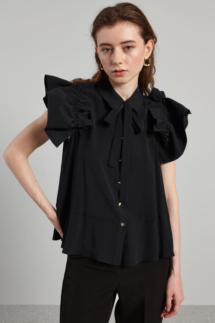 Top con maniche removibili - NERO - Fashion Market - 2