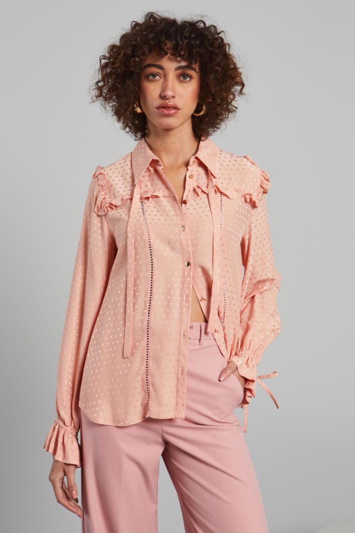 Camicia con rouches - ROSA PASTELLO - Fashion Market - 2