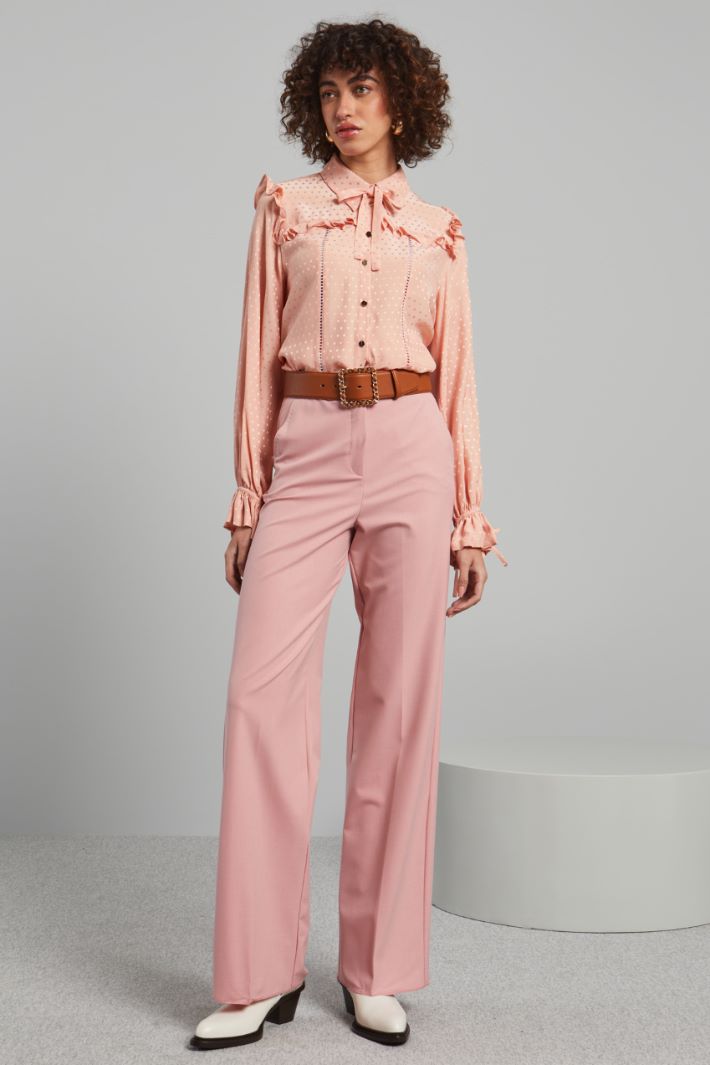 Camicia con rouches - ROSA PASTELLO - Fashion Market