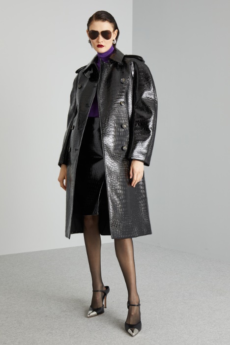 Trench in vernice stampa cocco - Fashion Market