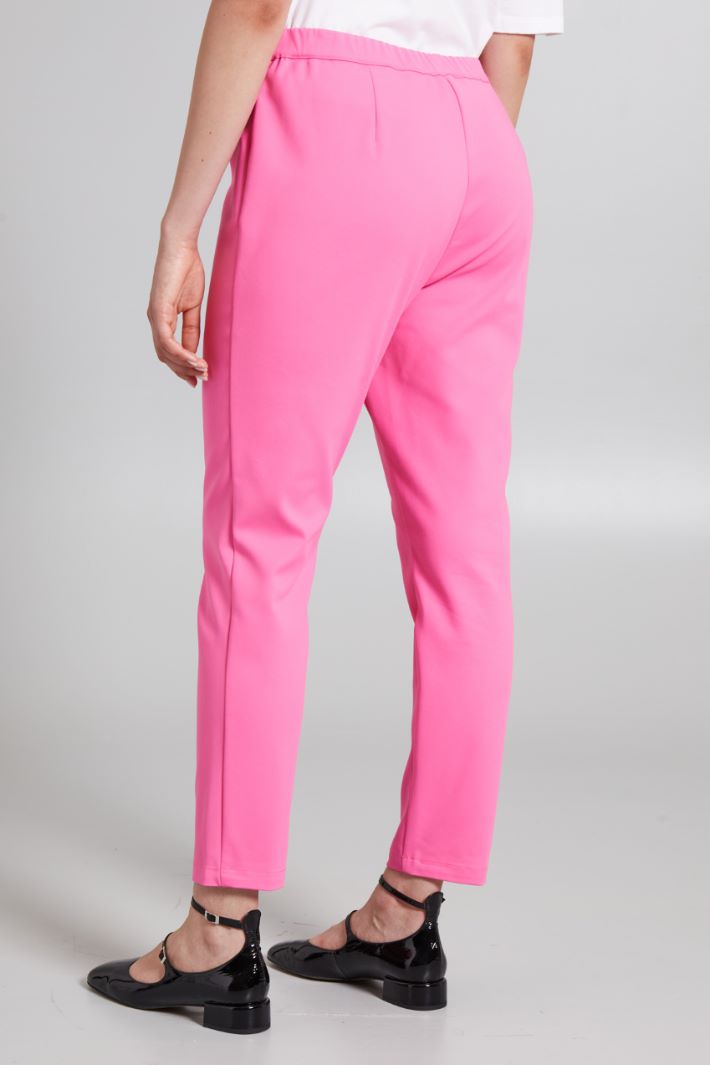 Pantaloni in misto cotone - ROSA ACCESO - Fashion Market - 4