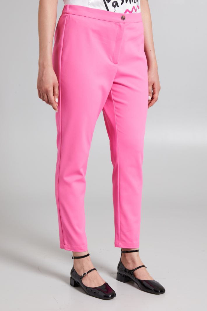 Pantaloni in misto cotone - ROSA ACCESO - Fashion Market - 2
