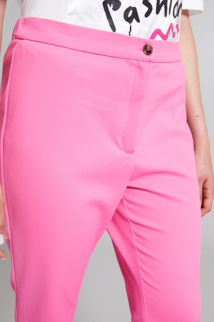 Pantaloni in misto cotone - ROSA ACCESO - Fashion Market - 3