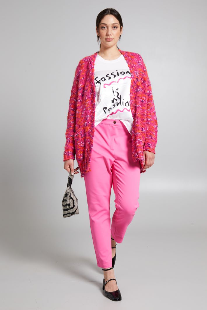 Pantaloni in misto cotone - ROSA ACCESO - Fashion Market