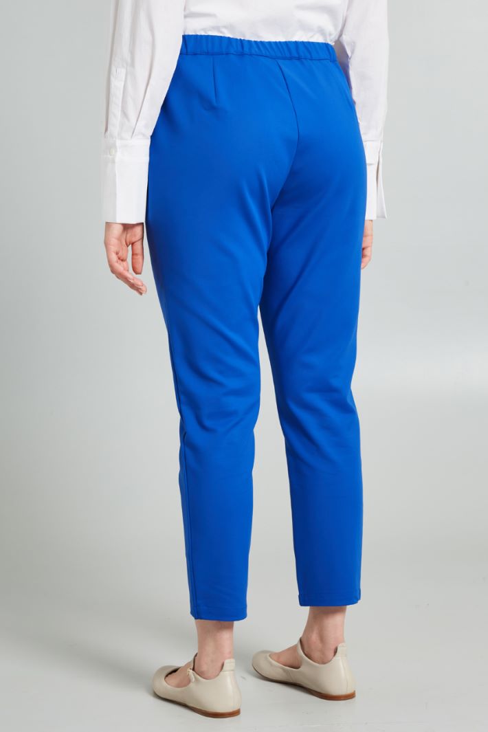Pantaloni in misto cotone - BLU - Fashion Market - 4