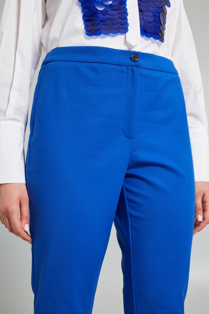 Pantaloni in misto cotone - BLU - Fashion Market - 3