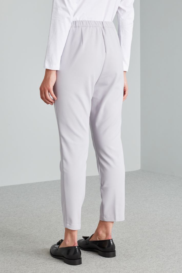 Pantaloni in misto cotone - GRIGIO PERLA - Fashion Market - 4
