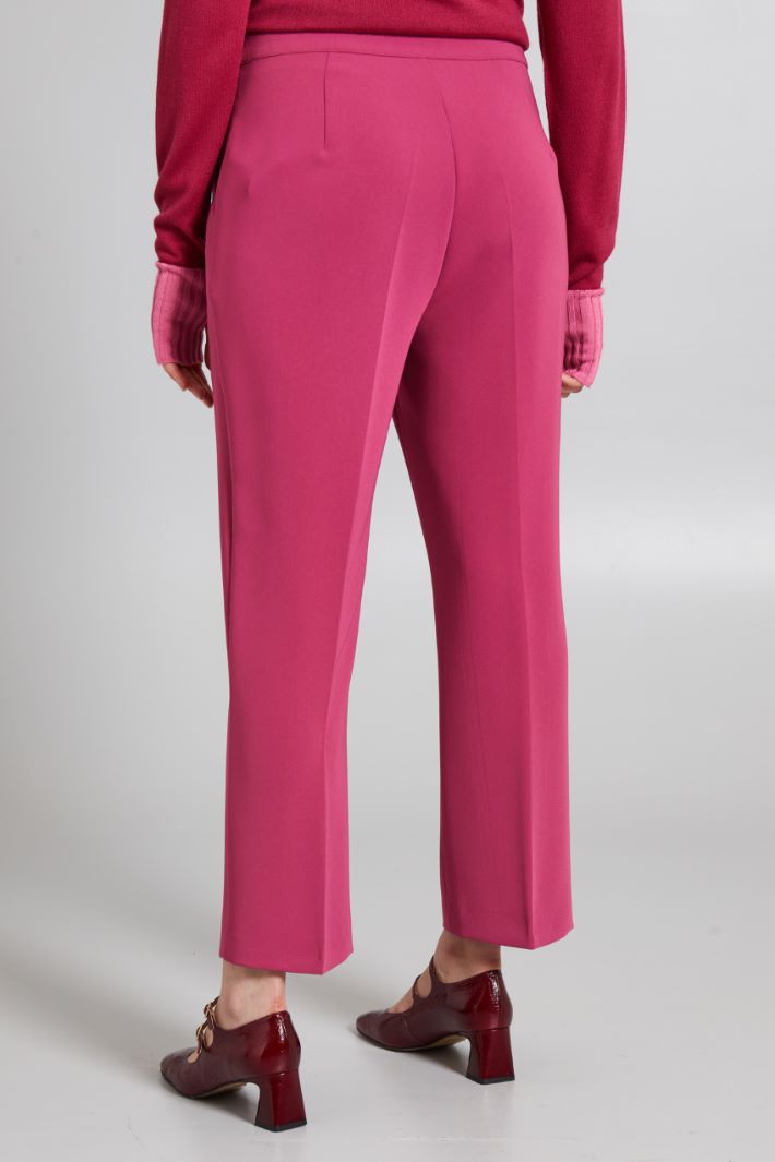 Pantaloni in cady con piega - LAMPONE - Fashion Market - 4