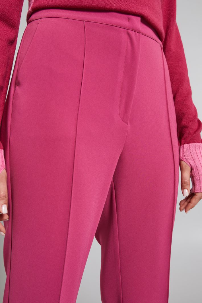 Pantaloni in cady con piega - LAMPONE - Fashion Market - 3