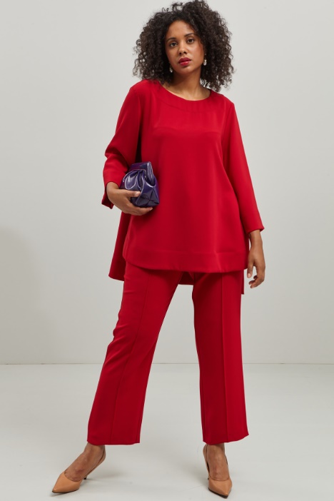 Pantaloni flare in cady - Fashion Market