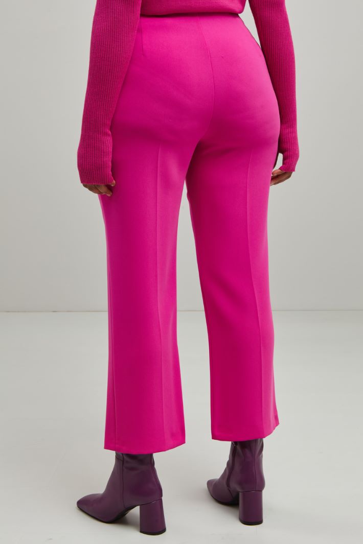 Pantaloni flare in cady - FUCSIA - Fashion Market - 4