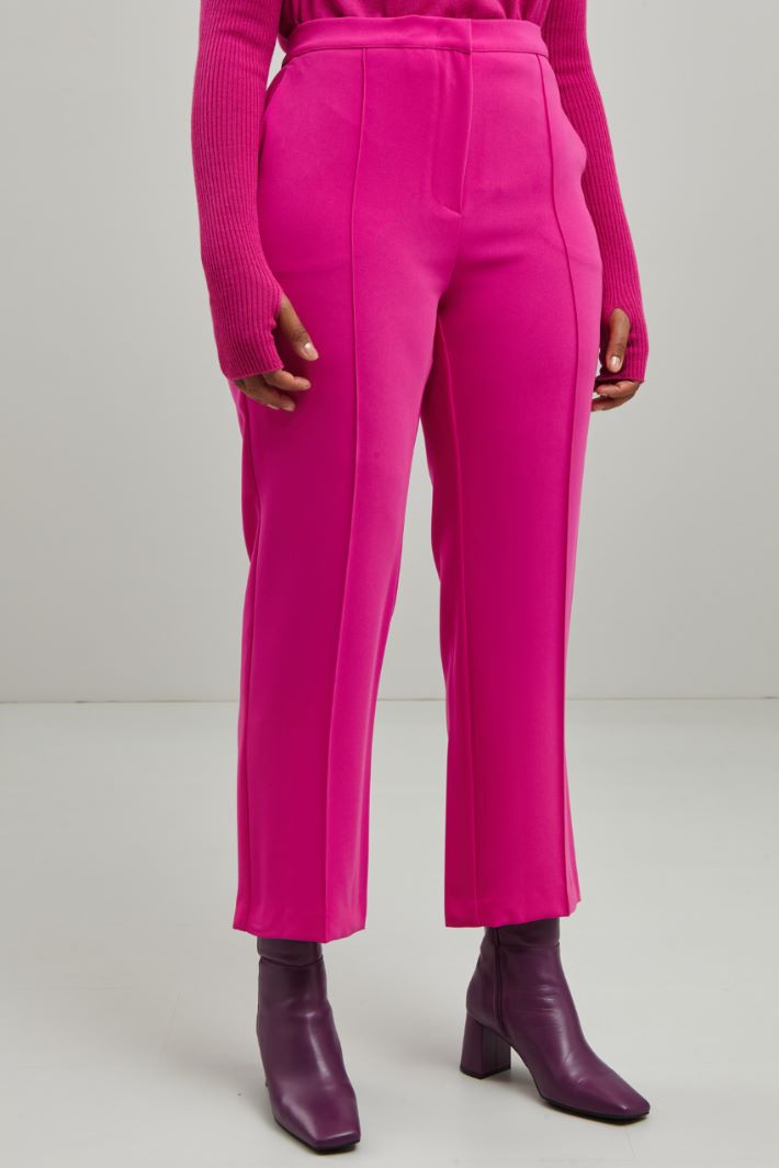 Pantaloni flare in cady - FUCSIA - Fashion Market - 2