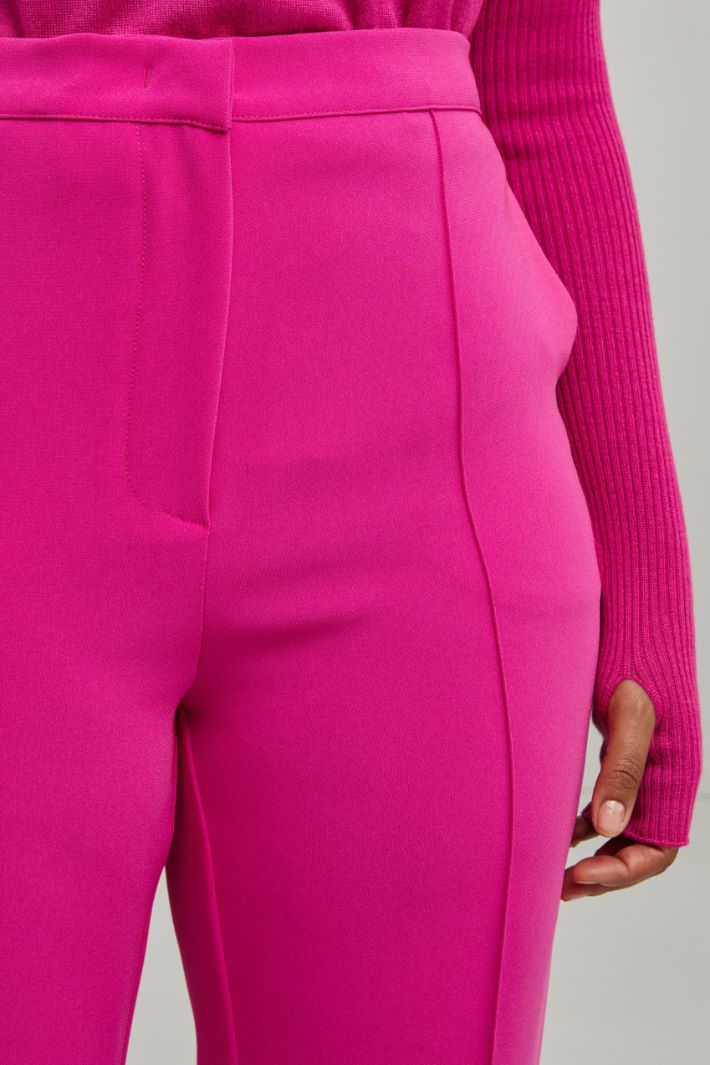 Pantaloni flare in cady - FUCSIA - Fashion Market - 3
