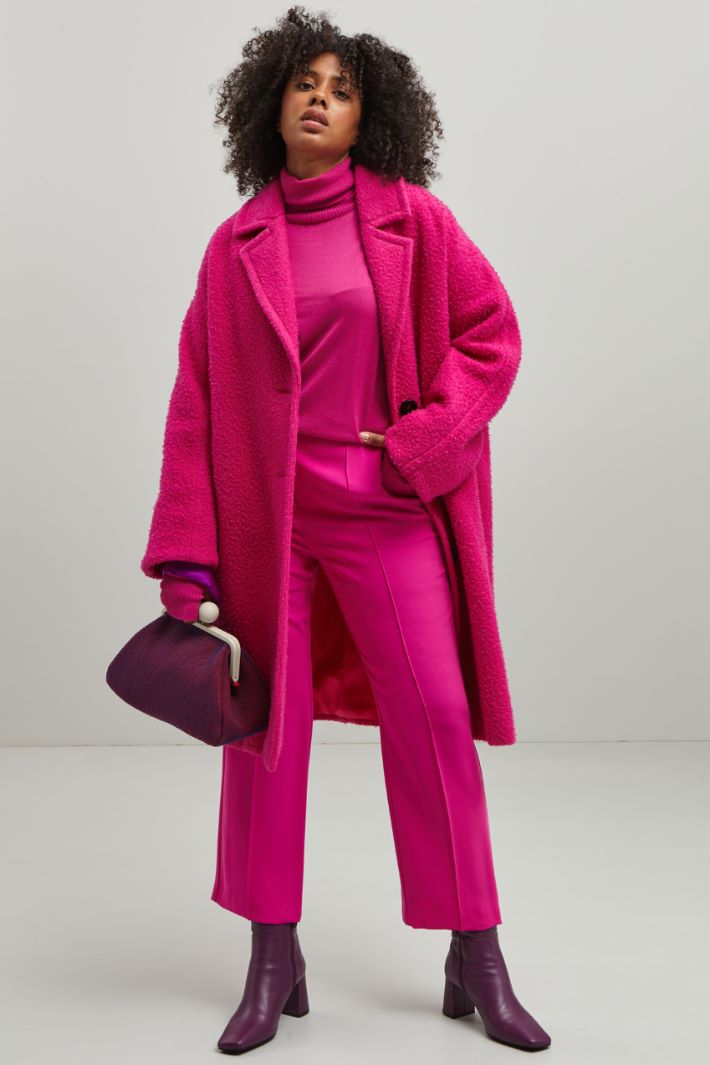 Pantaloni flare in cady - FUCSIA - Fashion Market
