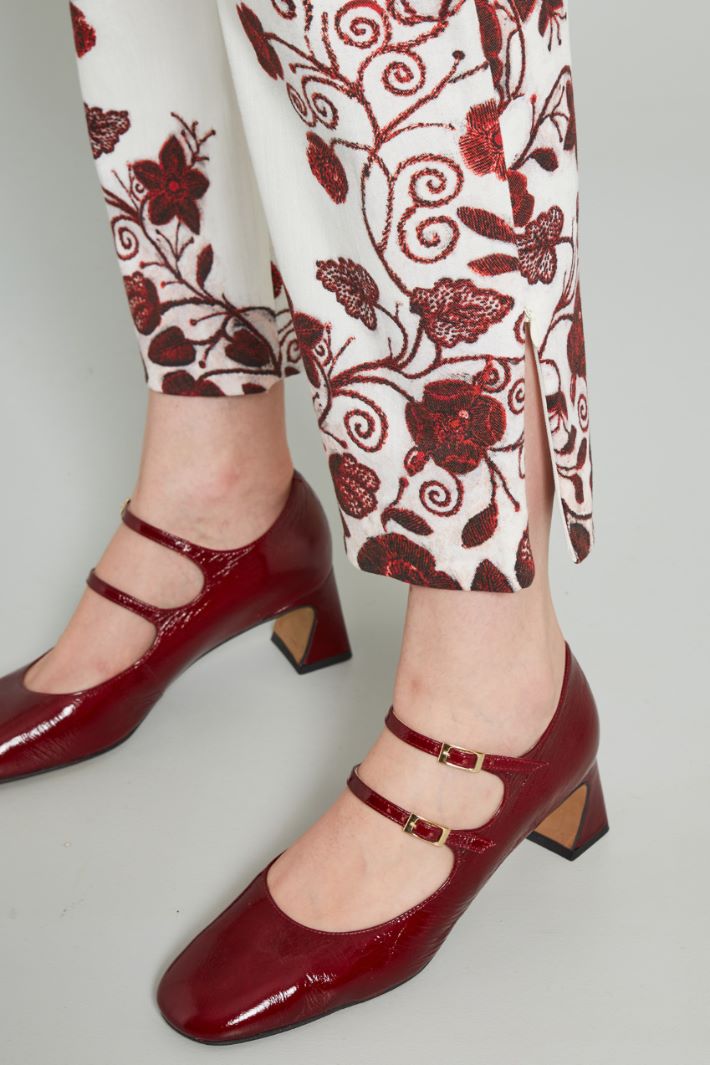 Pantaloni in gabardina  - BIANCO ROSSO - Fashion Market - 3