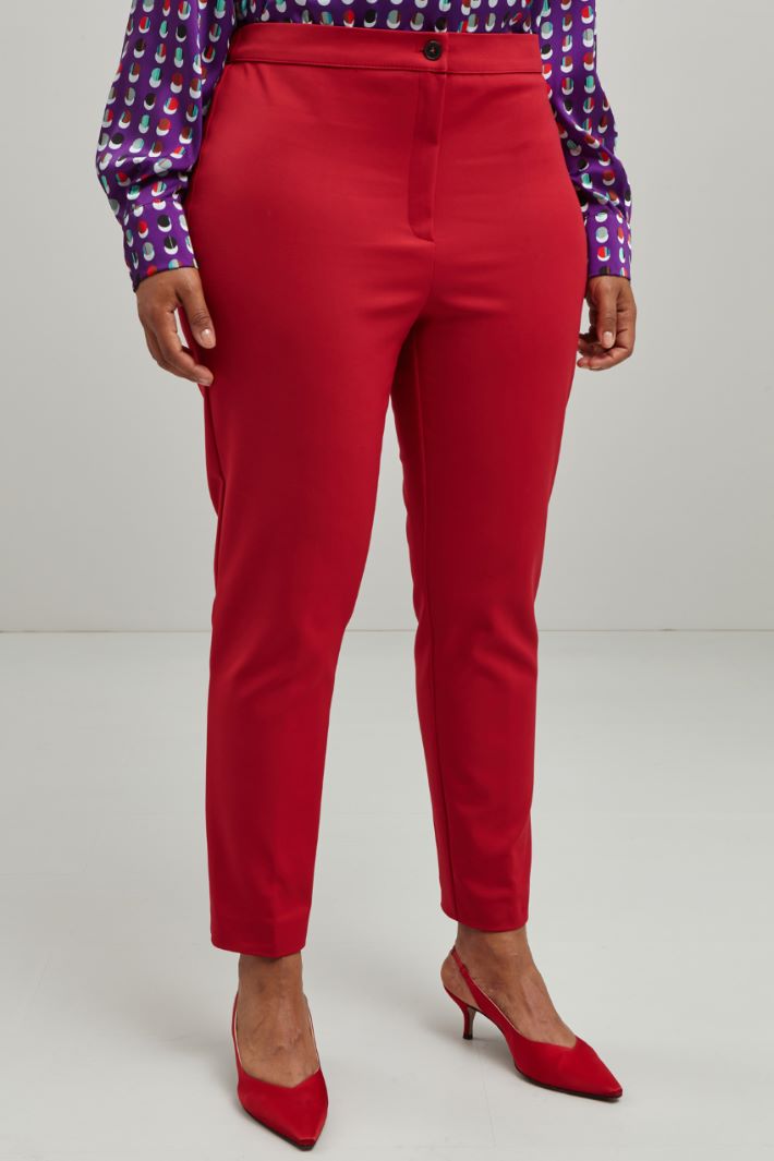 Pantaloni in cotone - ROSSO VENEZIANO - Fashion Market - 2