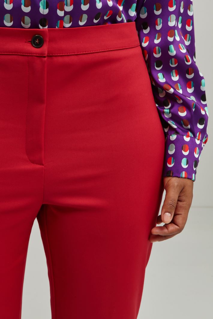 Pantaloni in cotone - ROSSO VENEZIANO - Fashion Market - 3