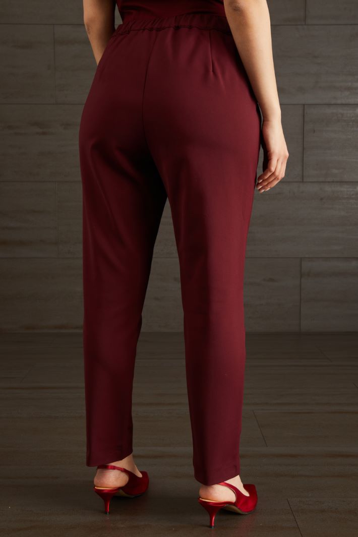 Pantaloni in cotone - BORDEAUX - Fashion Market - 4