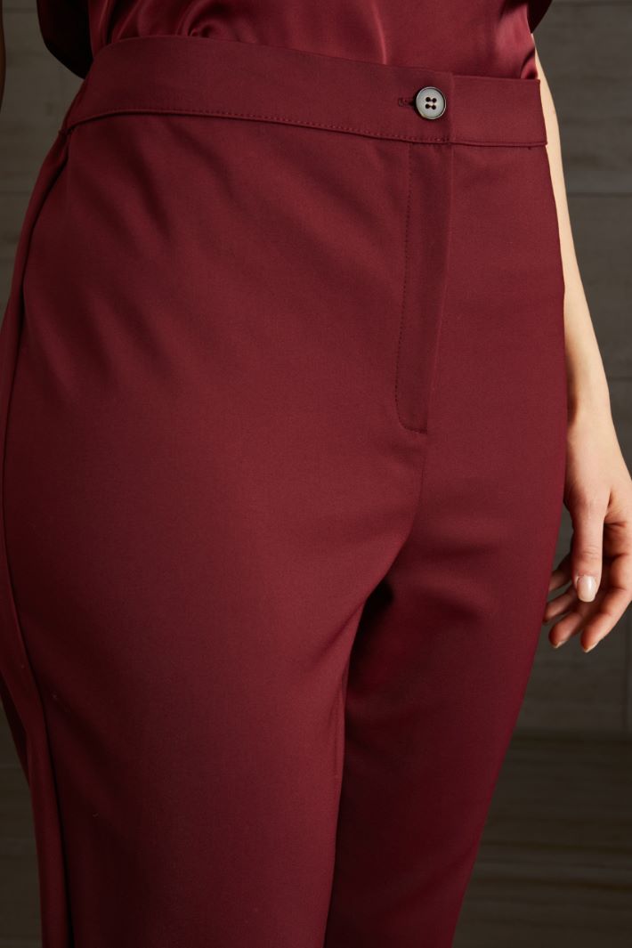 Pantaloni in cotone - BORDEAUX - Fashion Market - 3