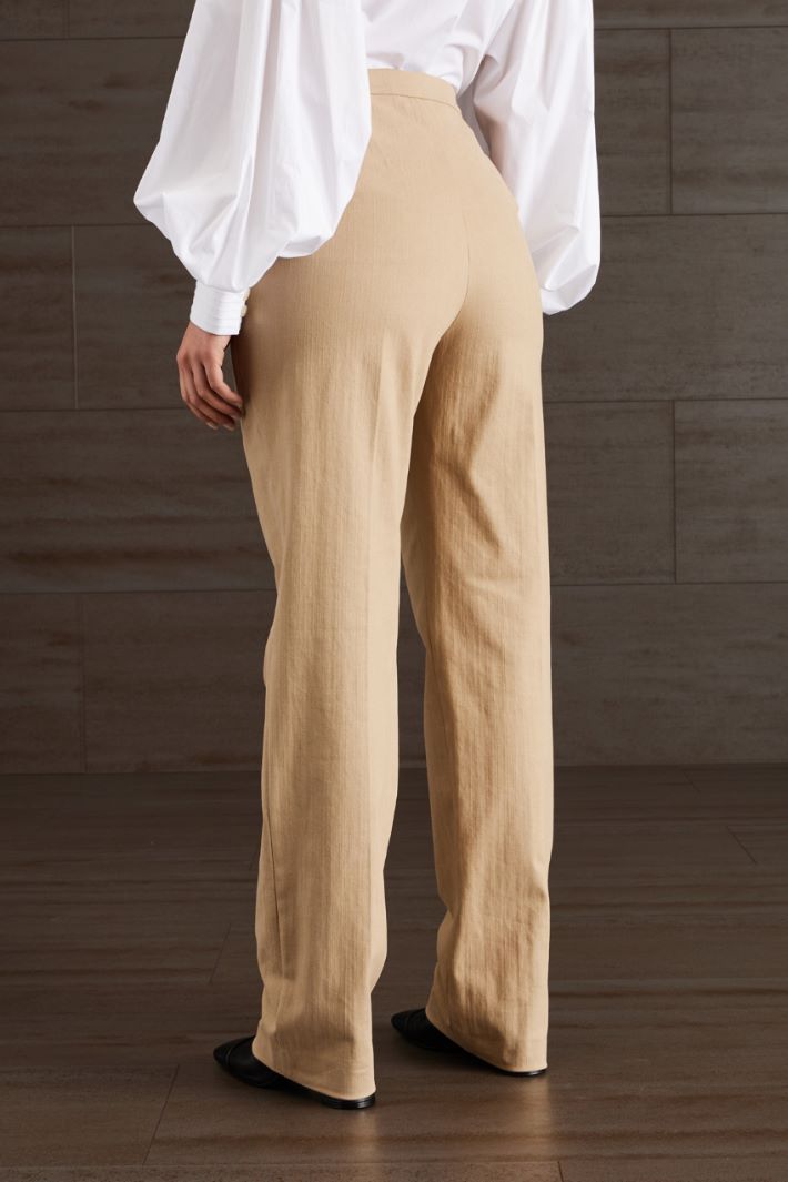 Pantaloni in cotone  - NOCCIOLA - Fashion Market - 4