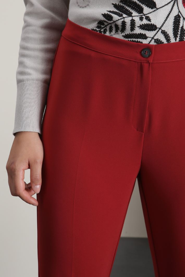 Pantaloni in cady - ROSSO - Fashion Market - 3
