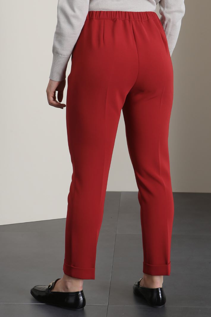 Pantaloni in cady - ROSSO - Fashion Market - 2