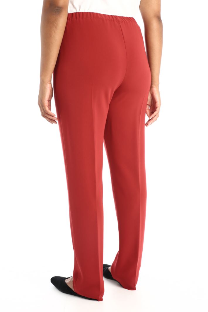 Pantaloni dritti in cady - MATTONE - Fashion Market - 2