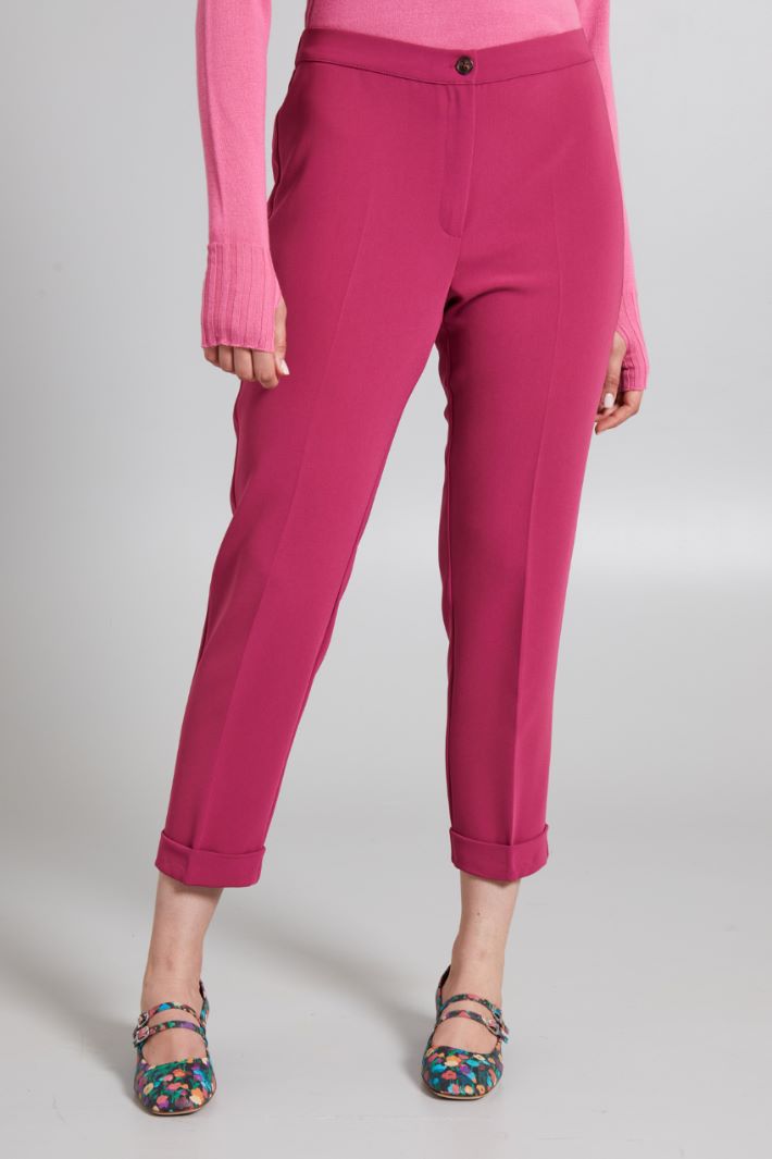 Pantaloni con risvolto  - LAMPONE - Fashion Market - 2