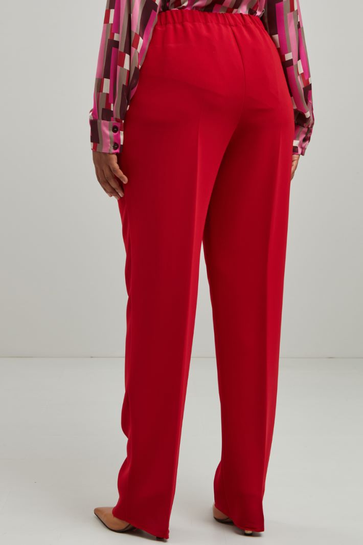 Pantaloni in cady - ROSSO VENEZIANO - Fashion Market - 4