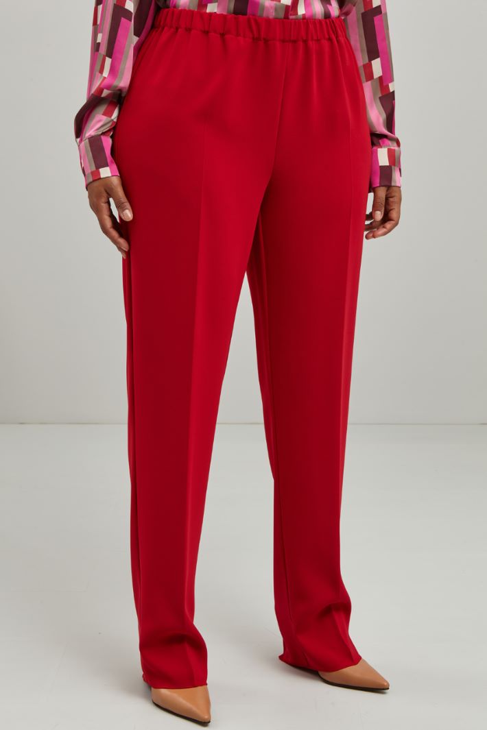 Pantaloni in cady - ROSSO VENEZIANO - Fashion Market - 2