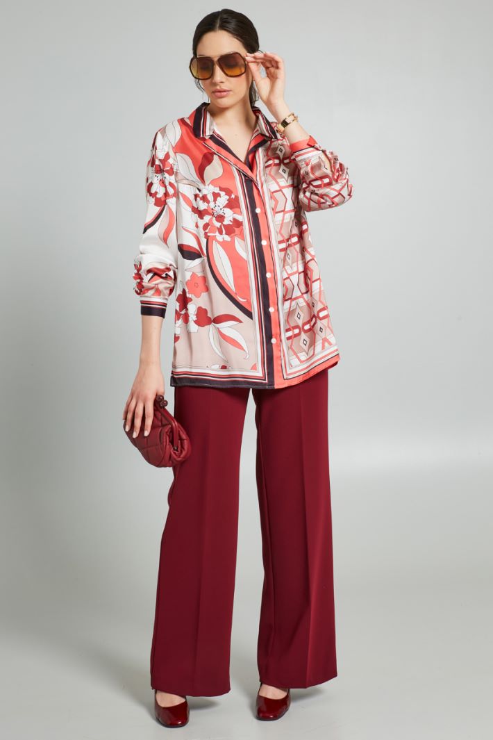 Pantaloni a palazzo - ROSSO - Fashion Market