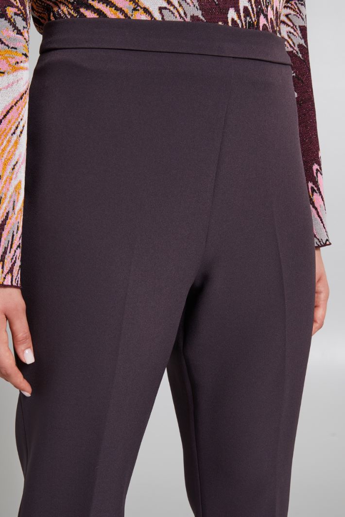 Pantaloni a sigaretta in cady - PRUGNA - Fashion Market - 3