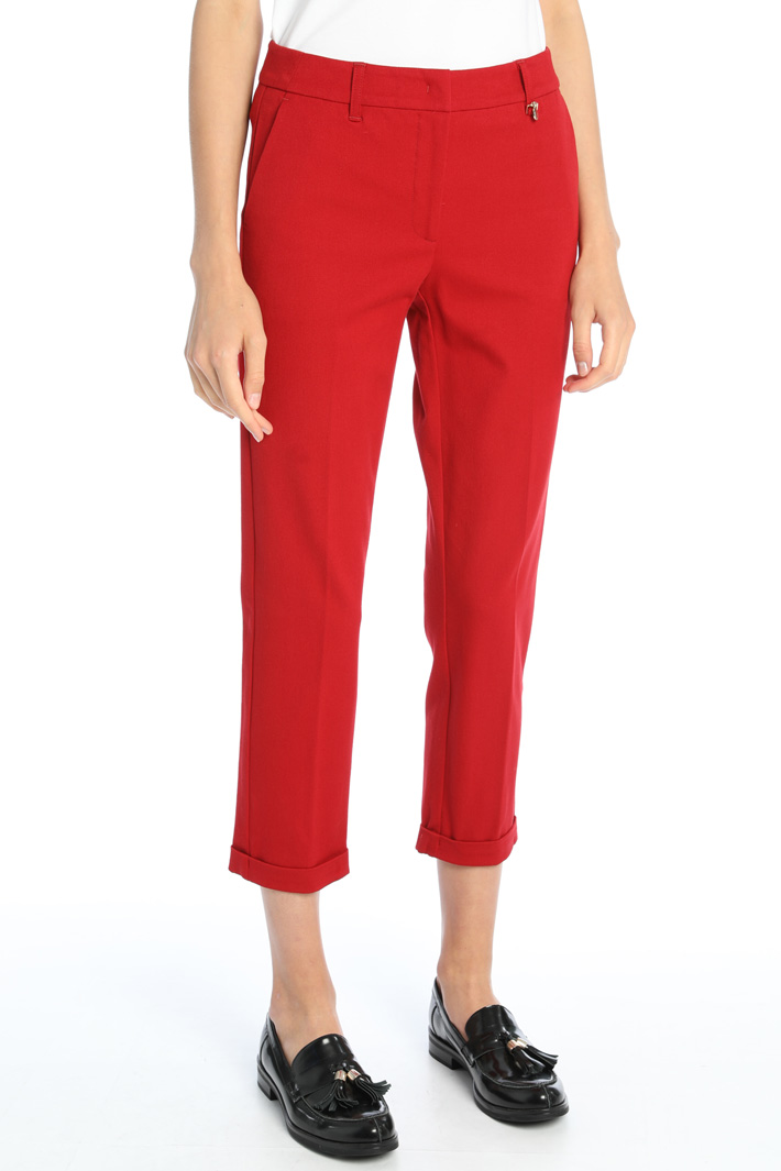 Pantaloni a sigaretta - ROSSO - Fashion Market - 4