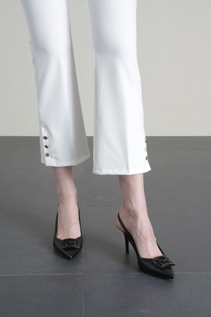 Pantaloni in tessuto tecnico - BIANCO - Fashion Market - 3