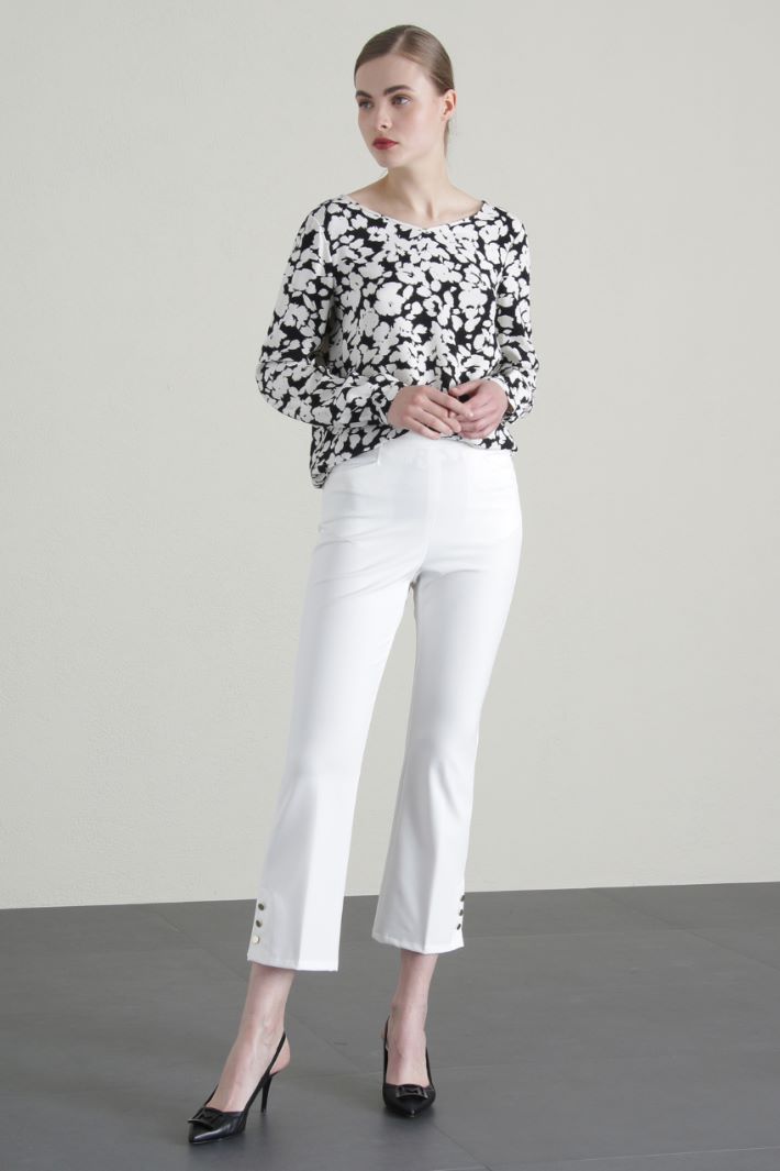 Pantaloni in tessuto tecnico - BIANCO - Fashion Market