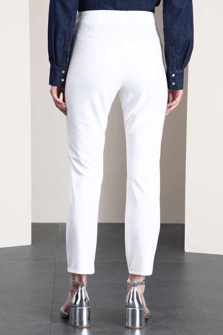 Pantaloni in tessuto tecnico  - BIANCO - Fashion Market - 3