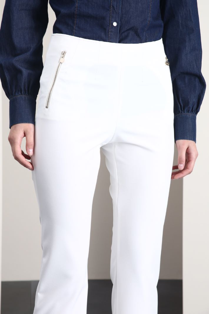 Pantaloni in tessuto tecnico  - BIANCO - Fashion Market - 2