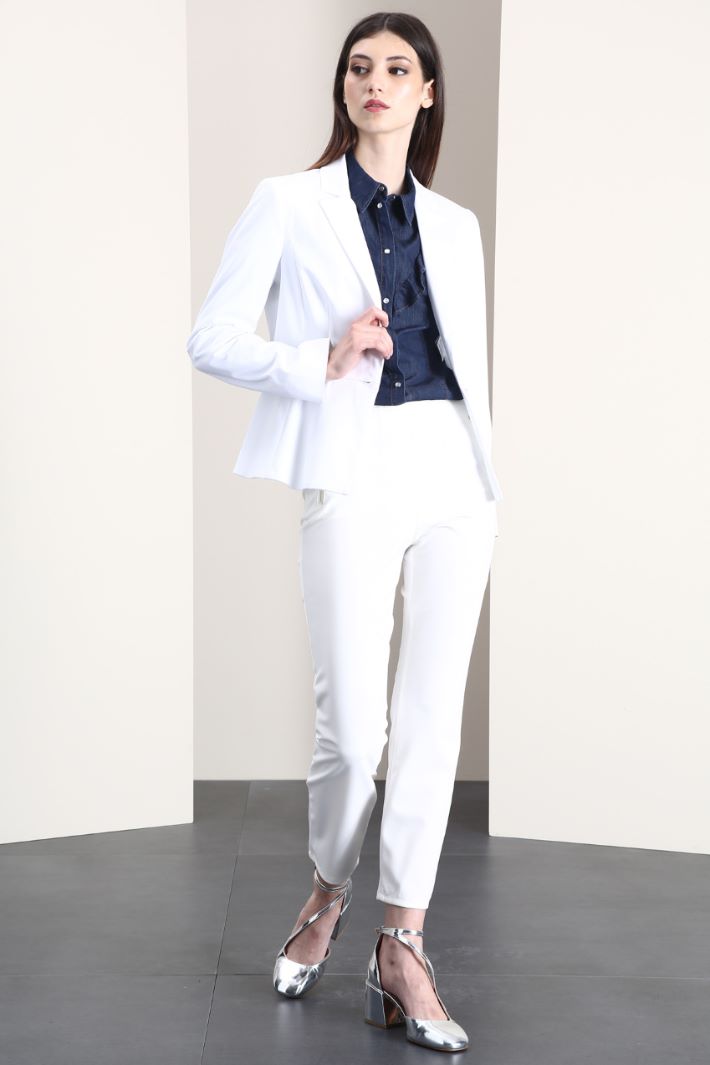 Pantaloni in tessuto tecnico  - BIANCO - Fashion Market