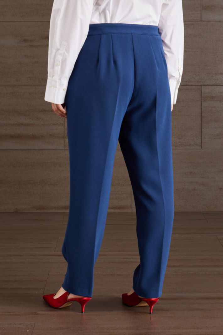 Pantaloni carrot in cady crépe - BLU - Fashion Market - 4