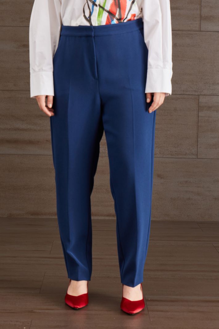 Pantaloni carrot in cady crépe - BLU - Fashion Market - 2