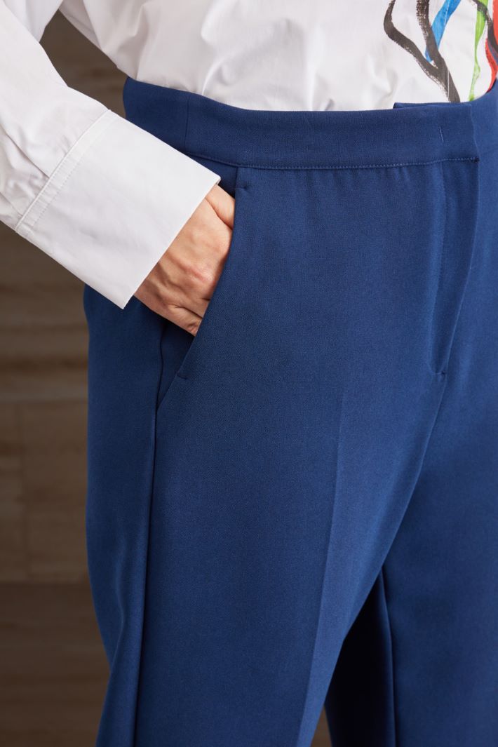 Pantaloni carrot in cady crépe - BLU - Fashion Market - 3
