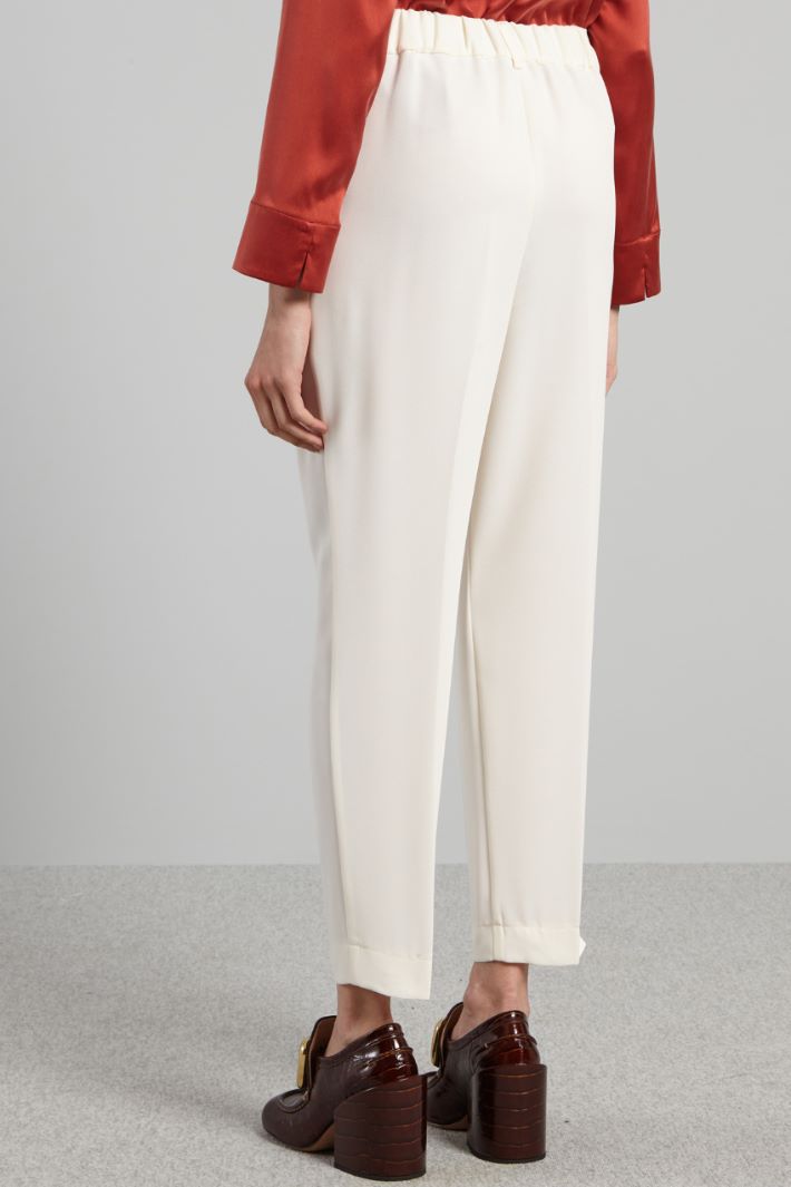 Pantaloni carrot in tricotina - LATTE - Fashion Market - 4