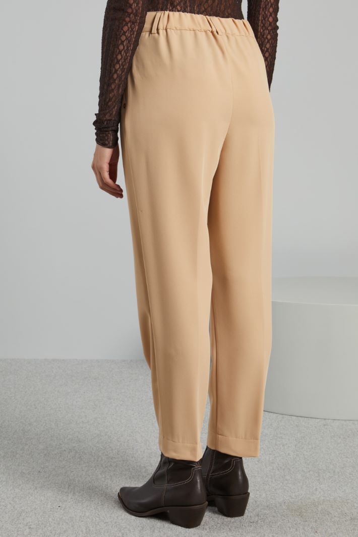 Pantaloni carrot in tricotina - BISCOTTO - Fashion Market - 4