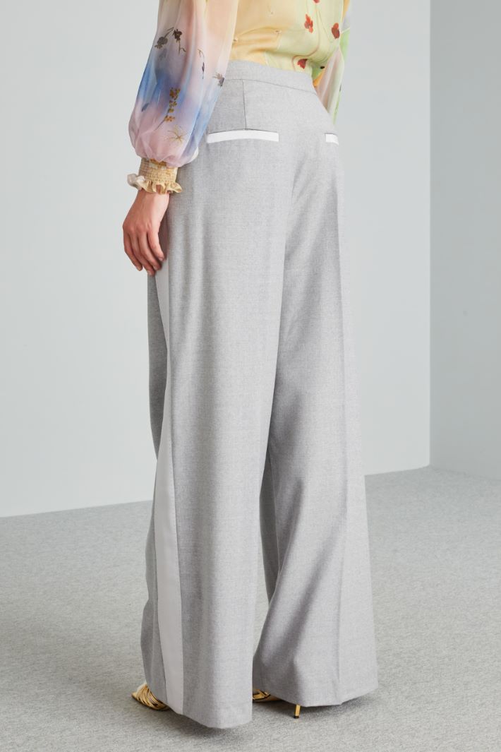 Pantaloni con bande laterali - GRIGIO CHIARO - Fashion Market - 4