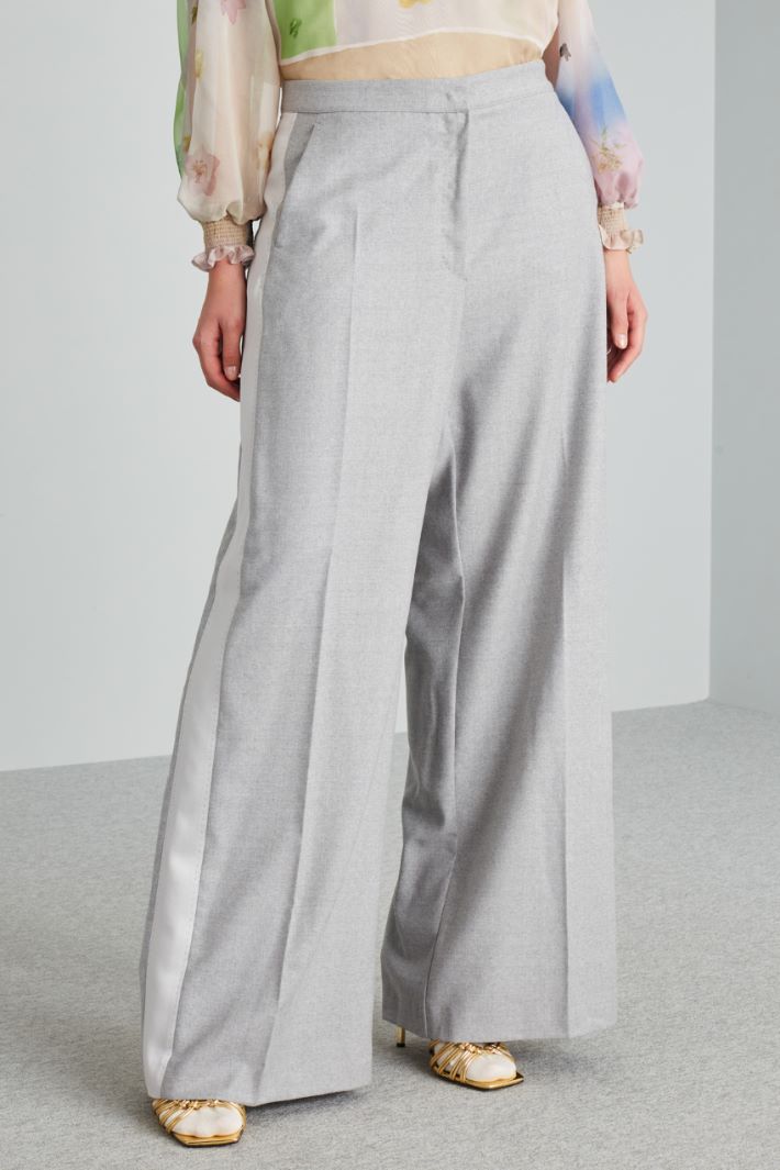 Pantaloni con bande laterali - GRIGIO CHIARO - Fashion Market - 2