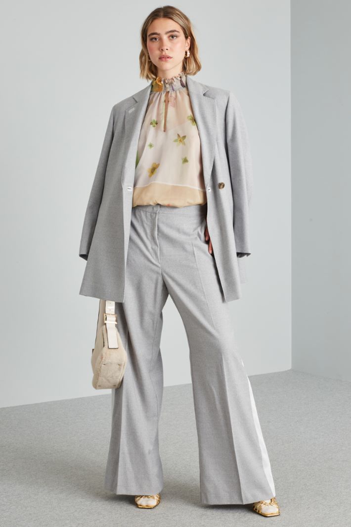 Pantaloni con bande laterali - GRIGIO CHIARO - Fashion Market