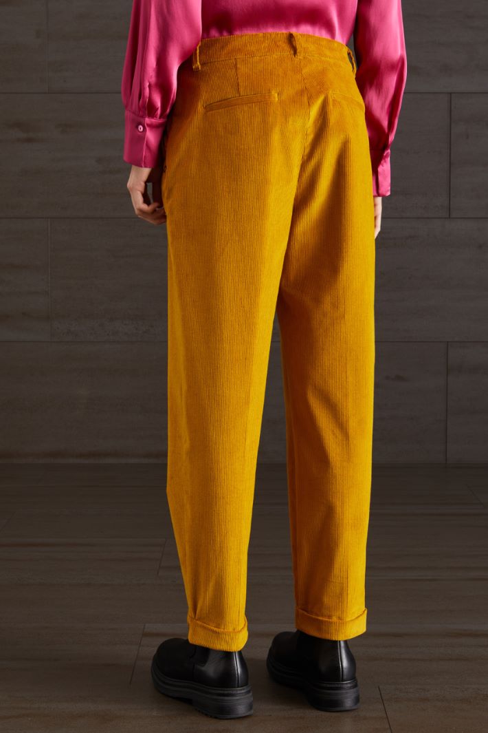 Pantaloni in velluto - GIALLO SENAPE - Fashion Market - 4