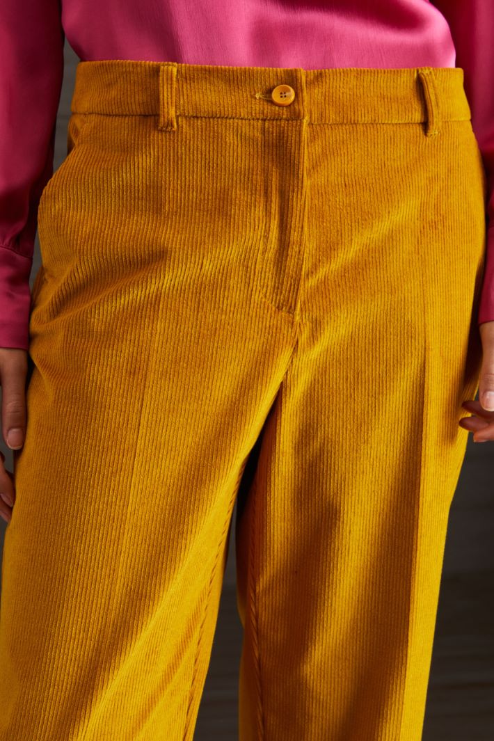 Pantaloni in velluto - GIALLO SENAPE - Fashion Market - 3