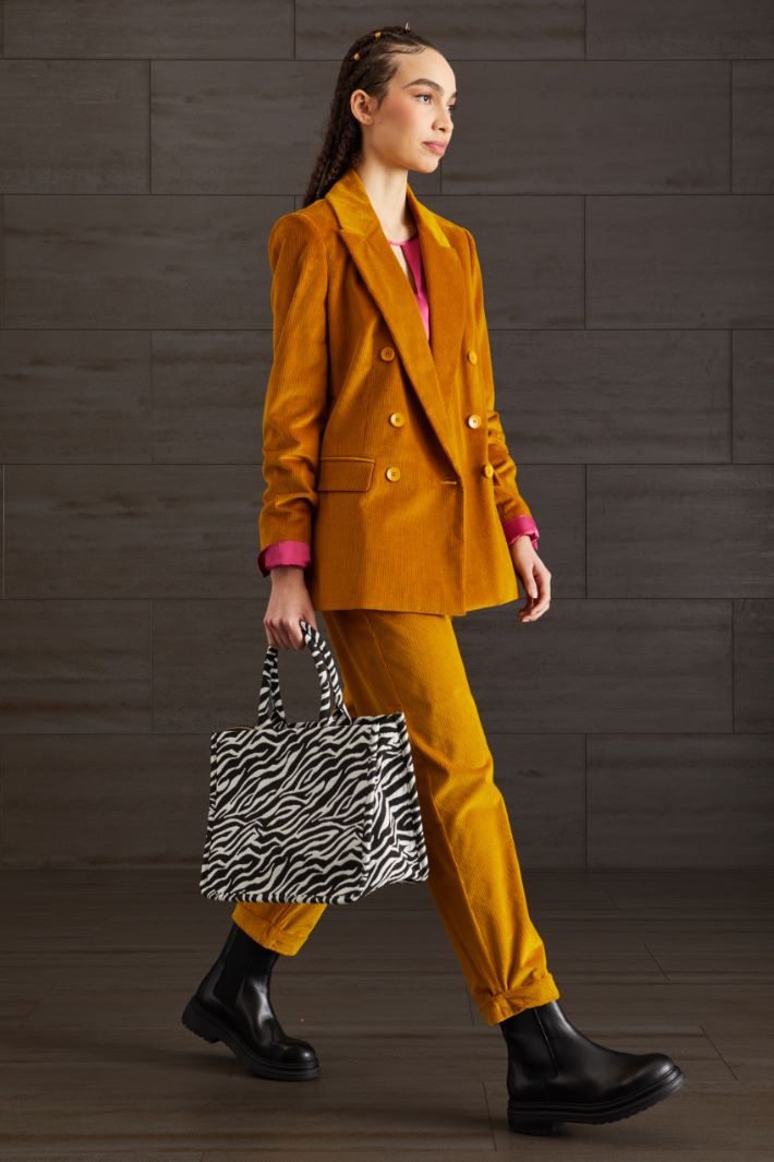 Pantaloni in velluto - GIALLO SENAPE - Fashion Market