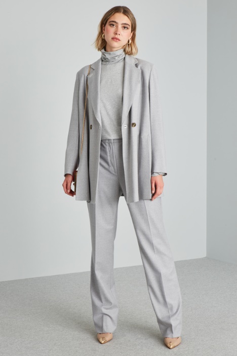Pantaloni dritti in flanella - Fashion Market